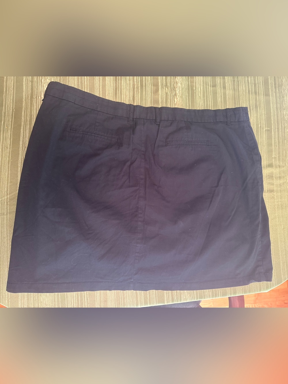 Croft and Barrow Black Cotton stretch Skort Shorts under Skirt plus Sz 24 3X